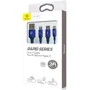 Кабель Baseus USB Cable to Lightning/microUSB/USB-C Rapid 1.2m Blue (CAMLT-SU13) фото 7