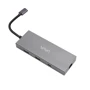 Адаптер VAVA Adapter USB-C to 3xUSB+USB-C+RJ45+micro SD+SD+HDMI 100W Grey (VA-UC008GR): Цвет серый