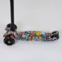 Самокат MAXI "Best Scooter" 4 колеса PU, світло, трубка керма алюмінієва Black / Multicolored (74477): Максимальне допустиме навантаження, кг 60