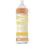 Бутылочка для кормления стеклянная Chicco Well-Being Colors, с силиконовой соской 0м+, 240 мл, оранжевая (28721.31)