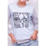 Свитшот FashionUp KF-1383C-42 42 серый с принтом: Сезон Демисезон