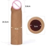 Насадка на член LoveToy Revolutionary Silicone Nature Extender Add 1" Brown