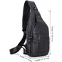 Мужская сумка-слинг Buffalo Bags черная (SHIM4004A-black): Фактура Матовая, Зернистая