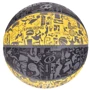 Мяч для игры Spalding NBA Graffiti Outdoor баскетбольный размер 7 серо-желтый (3001551011517): Размер №7