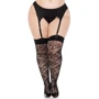 Чулки Leg Avenue Wild rose net thigh highs 1X/2X