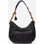 Жіноча сумка хобо GUESS ABEY SMALL HOBO чорна (HWQB8558010-BLA): Тип ручки На цепочке, Длинная ручка