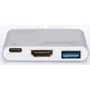 Адаптер Digitus Adapter USB-C to HDMI+USB 3.0+USB-C (DA-70838-1): Колір сріблястий