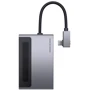 Адаптер Baseus Adapter USB-C to USB3.0+HDMI+USB-C+SD+3.5mm Gray (32725) фото 5