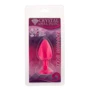 Анальная пробка CRYSTAL Pink Silicone Black Diamond, S