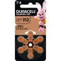 Duracell Hearing Aid 312 6 шт для слухових апаратів (5000394167193) фото 1
