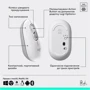 Комплект беспроводной Logitech POP Icon Combo Off-White (920-013141): Тип сенсора оптический
