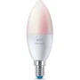 Умная лампочка WiZ, E14, 4.9W, 40W, 806Lm, C37, 2200-6500K, RGB, Wi-Fi: Цвет свечения Теплый желтый