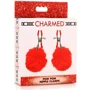 Зажимы для сосков Charmed Pom Pom Nipple Clamps Red