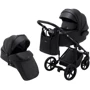 Коляска 2 в 1 Adamex Porto Light Экокожа SA-2 черная (625770)