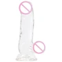Прозрачный фаллоимитатор на присоске ADDICTION — Clear Dildo with Balls 6" + вибропуля