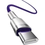 Кабель Baseus Cable USB-C to USB-C Cafule Metal 100W 1m Purple (CATJK-C05) фото 3