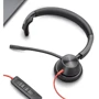 Наушники Poly BlackWire 3310-M USB-C/A Black (8X216AA): Тип крепления оголовные
