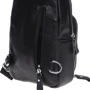 Чоловіча сумка-слінг Borsa Leather чорна (K15058-black): Фактура матова, Зерниста
