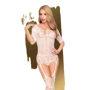 Бодистокинг с рукавами Penthouse SUGAR DROP (белый, S-L)