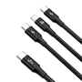 Кабель Baseus Cable USB-C to Lightning/microUSB/USB-C Rapid 1.5m Black (CAMLT-SC01): Тип USB-C - Lightning/microUSB/USB-C
