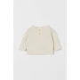 Лонгслив H&M 8142160 74 см светло-бежевый