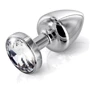 Анальная пробка со стразом Diogol ANNI round stainless steel 35мм
