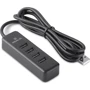 Адаптер REAL-EL Adapter USB to 4xUSB2.0 HQ-175 Black (EL123110008): Цвет черный