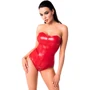 Корсет Noir Handmade F355 Red powerwetlook corset - S