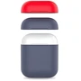 Чехол для наушников AhaStyle Silicone Duo Case Navy Blue/Red (X0023OAR91) for AirPods фото 1