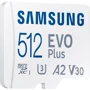 Карта пам'яті Samsung 512GB microSDXC Class 10 UHS-I U3 V30 A2 EVO Plus + adapter: Тип карти MicroSDXC