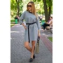 Платье FLFashion Фира ХПФ 3242 46-48 серое повседневное до середины бедра