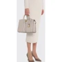 Женская сумка тоут GUESS GINEVRA ELITE SOCIETY SATCHEL серая (HWKB8734060-TAU): Фактура Матовая, Под змею
