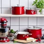 Набір посуду KitchenAid Steel Core 8 предметів 16/20/24 см 1.3/3.7/6 л червоний (CC004920-001) фото 6
