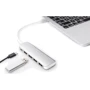 Адаптер Digitus Adapter USB-C to 4xUSB+USB-C Silver (DA-70242-1): Интерфейс подключения USB-C
