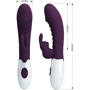 Вибромассажер для стимуляции точки G и клитора LYBAILE Pretty Love Naughty Bunny Dark Purple (BW-500071-A2)