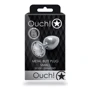 Металлическая анальная пробка Ouch! Heart Gem Silver - Diamond, S