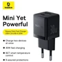 Зарядное устройство Baseus Wall Charger Palm USB-C+USB 30W Black with USB-C Cable (P1011160A113-01): Количество USB-портов 2