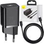 Зарядное устройство Baseus USB-C Wall Charger Super Si 20W Black with Cable USB-C to Lightning (TZCCSUP-B01) фото 5