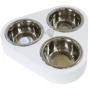 Миски Lucky Pet металлические на деревянной подставке линейка Эстет 3x0.24л/11.5см белый (553379): Тип Миски