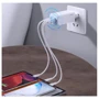 Зарядний пристрій Baseus Wall Charger GaN2 2xUSB-C+USB 65W White with USB-C Cable (CCGAN2P-B02) фото 6