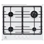 Варочная поверхность газовая Electrolux EGG 6343 NOW: Расположение панели спереди