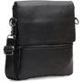 Чоловіча сумка планшет Borsa Leather чорна (K12056-black): Фактура матова, Зерниста