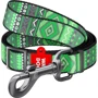 Поводок для собак WAUDOG Nylon рисунок Этно зеленый 1.5x152-183 см зеленый (5362)