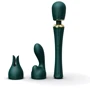 Вибромассажер с насадками Zalo - Kyro Wand Turquoise Green