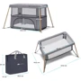 Ліжко-манеж 2 в 1 Kinderkraft Movi Grey Wooden (KCMOVI00WOD0000) фото 13