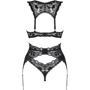 Комплект белья Obsessive Donna Dream 3-pcs set XS/S Black