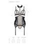 Корсет с открытой грудью Passion DOMINICA CORSET Вeige XXL/XXXL (стринги в наборе)