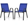 Комплект садовых стульев Costway Patio с подлокотниками синий (5900779833670)