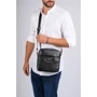 Мужская сумка через плечо Guess Scala Top Zip Crossbody Flat черная (HMSCLAP1358-BLA): Тип ручки Плечевой ремень, Без ручки