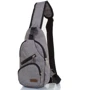 Мужская сумка-слинг DNK Leather серая (DNK-JOKER-2-BAG-7)